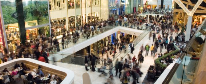 Crowd in a shopping mall