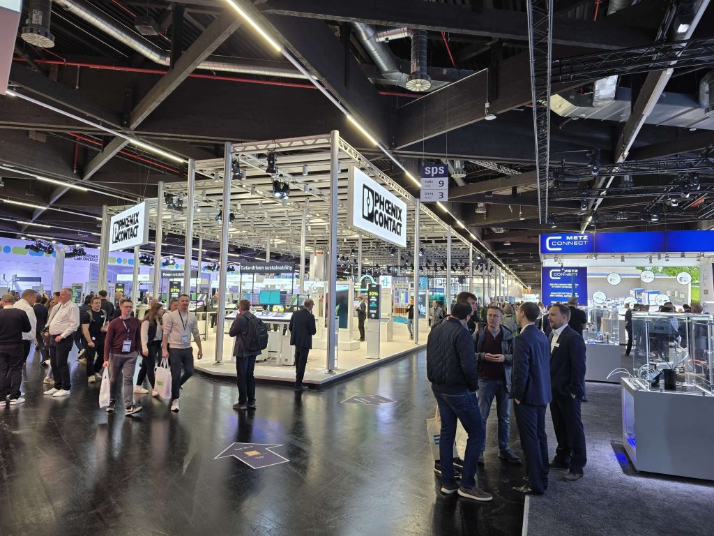 Wide shot of a business expo